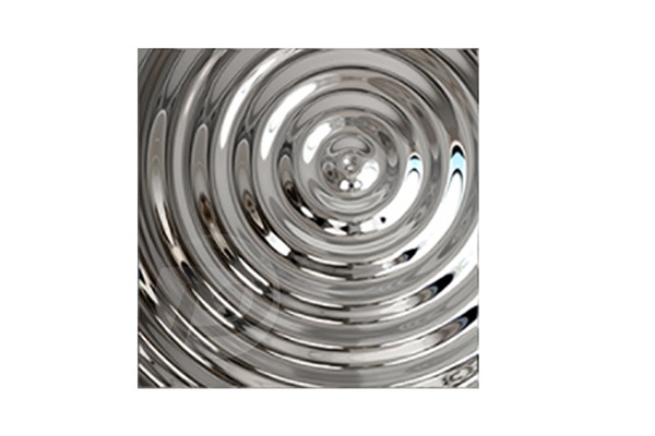 Custom Square Ripple Stainless Steel Wall Sculpture – Mirror Polished Metal Wall Art